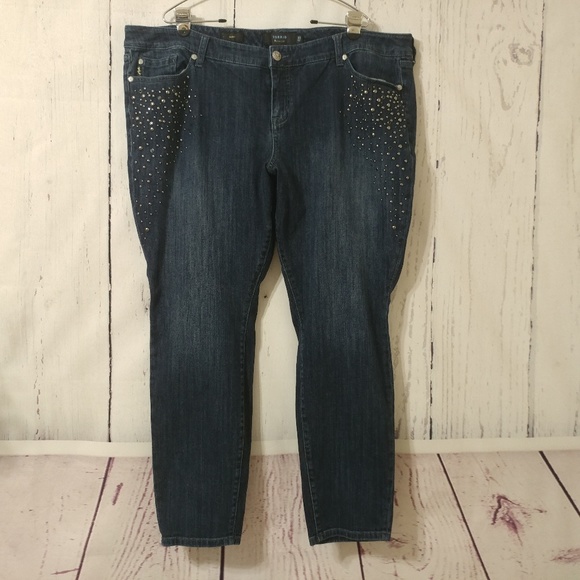 torrid Denim - Torrid Premium Skinny Studded Plus Size Jeans